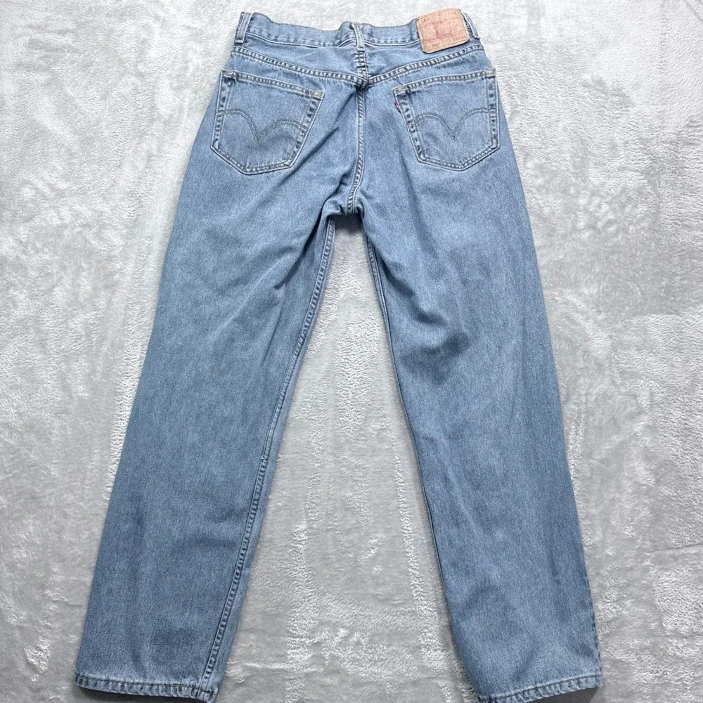 Vintage Y2K Levi's 550 Relaxed Fit Jeans Mens 34x34 Light Wash Blue Tapered Leg